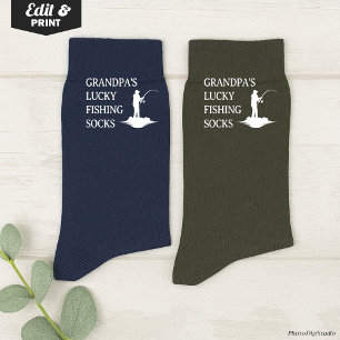 Custom Odd Lucky Fishing Socks, Christmas Birthday Socks