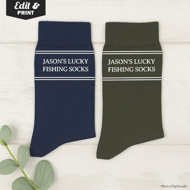Custom Odd Lucky Fishing Socks, Funny Fisherman Socks (Custom Lucky Fishing Socks Odd, Funny Christmas Gift for Dad, Birthday Gift for Husband Fisherman)
