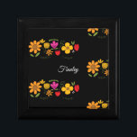 Custom Ojibwe Floral Wooden Keepsake Jewellery Box<br><div class="desc">Custom Ojibwe Floral Wooden Keepsake Jewellery Box is the perfect gift for any woman in your life. This unique personalized jewellery box case is made of lacquered wood, the jewellery box comes in golden oak, ebony black, emerald green, and red mahogany. Soft felt protects your jewellery and other collectibles. #uniquejewelrybox...</div>