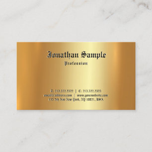 Custom Old Font Elegant Gold Emboss Effect Business Card