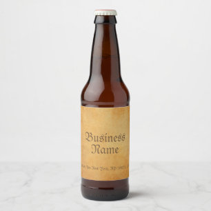 Custom Old Paper Look Elegant Template Nostalgic Beer Bottle Label