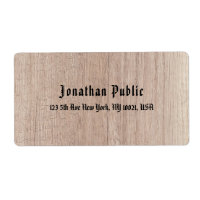 Custom Old Style Text Brown Wood Board Look