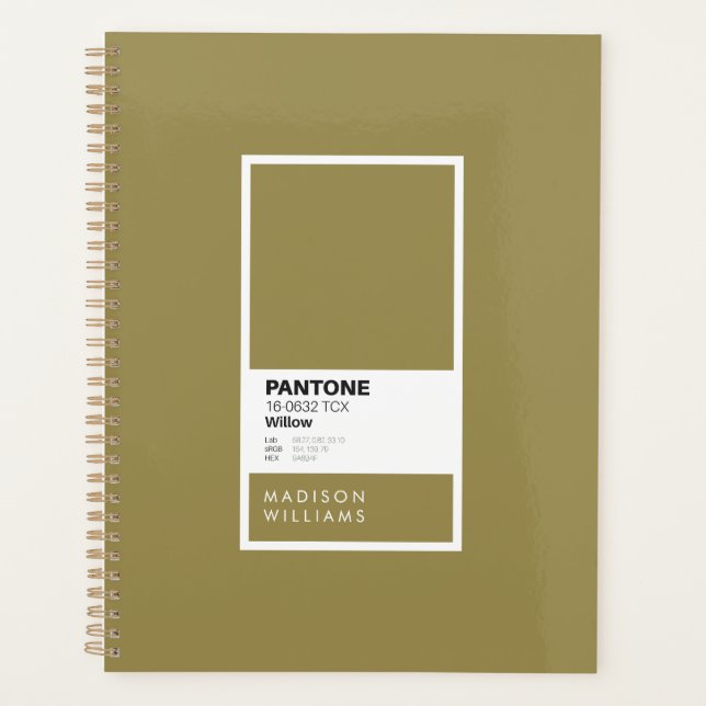 Custom Olive Green Notebook | Personalized Journal Planner (Front)