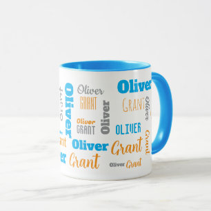 Custom Oliver Grant Signature Word Cloud Name Mug