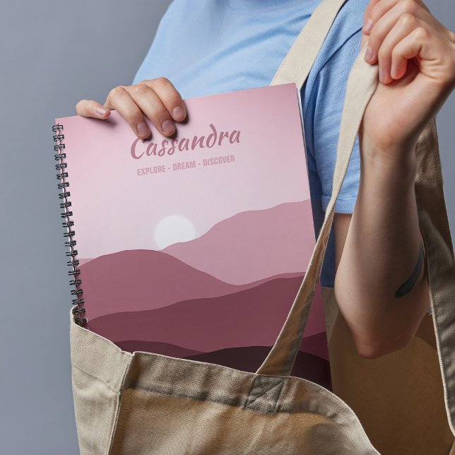 Custom Ombre Mauve Taupe Light Blush Pink Abstract Planner (Creator Uploaded)