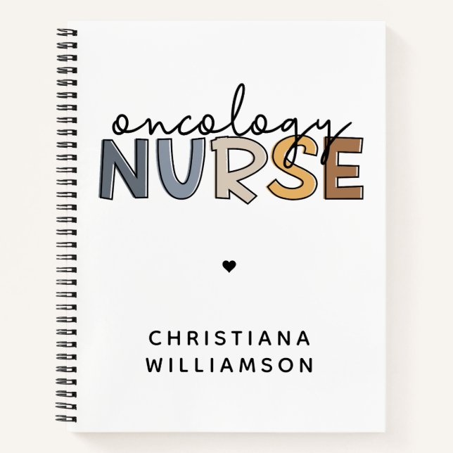 Custom Oncology Nurse Oncology RN Gifts Notebook (Front)