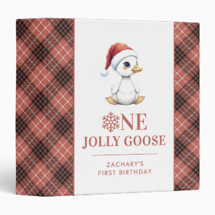Custom One Jolly Goose December First Birthday Binder