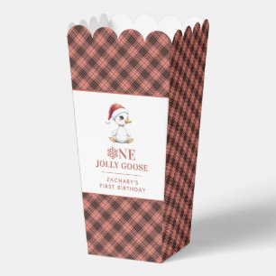 Custom One Jolly Goose December First Birthday Favor Box