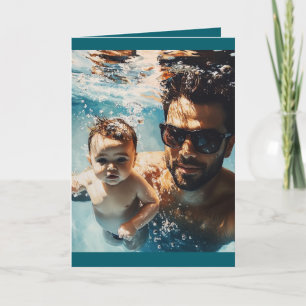 Custom one Photo and Message inside Folded Card