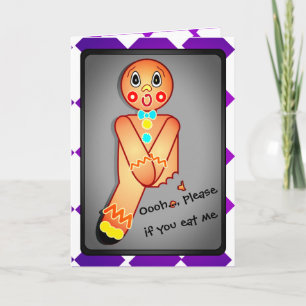 Custom Oooh,  Do Not Eat Me Gingerbread Man Holiday Card