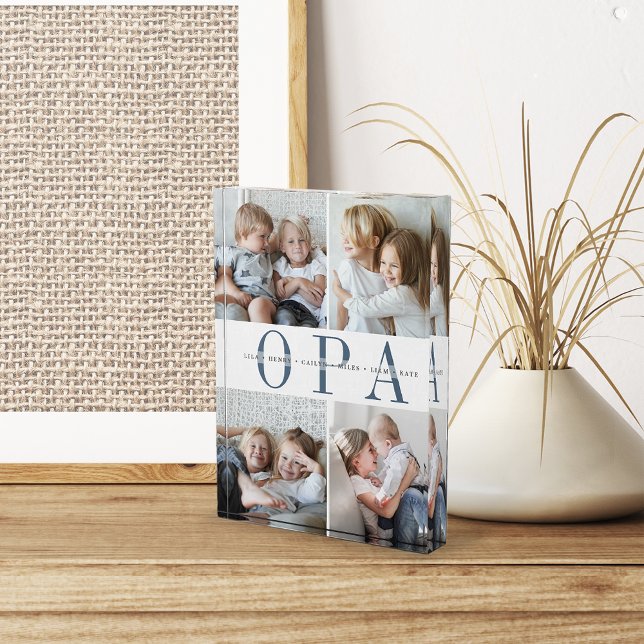 Custom Opa Grandchildren Photo Block (Creator Uploaded)
