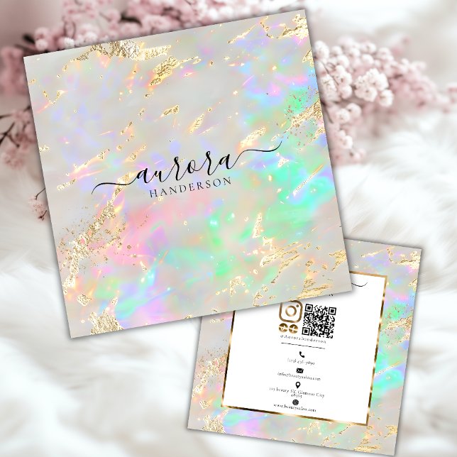Custom Opal Glow Gold Accent  Calling Card (Creator Uploaded)