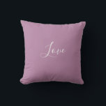 Custom Opera Mauve Solid Colour Minimalist Wedding Throw Pillow<br><div class="desc">Lovable light spring purple opera mauve colour. Minimalist simple modern trendy chic style pastel aestethic in lavender solid colour. Mauve home decor,  mauve aesthetic decor,  mauve kitchen,  mauve colour.</div>