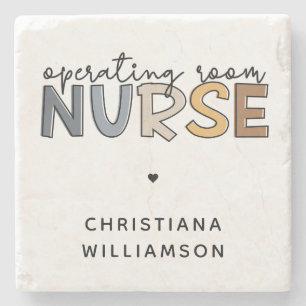 Custom Operating Room Nurse OR Nurse Appreciation Stone Coaster