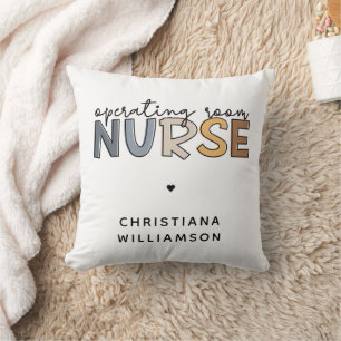 Custom Operating Room Nurse OR Nurse Appreciation Throw Pillow