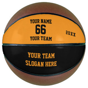 Custom Orange Basketball with Name, Number, Team