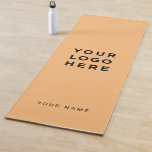 Custom Orange Business Logo Name Instagram Yoga Mat<br><div class="desc">Custom Logo tangerine orange Name Company Promotional Instagram Yoga Mat featuring a simple and modern template with your business logo, photo or image and any personalized text. Add your name, website or social network address and create your own workout yoga gym mat.</div>
