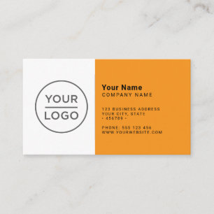 Custom orange modern minimalist any colour business card