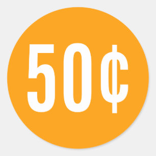 Custom Orange Price Sticker