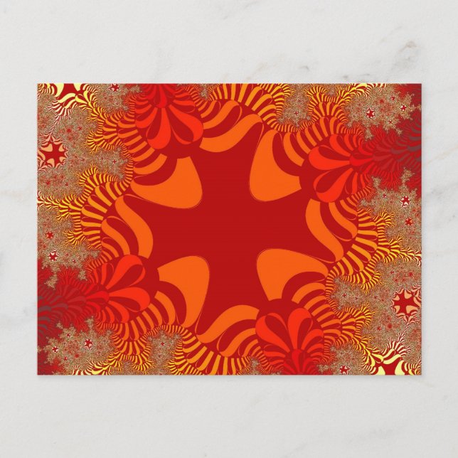 Custom Orange Red Cross Postcard (Front)