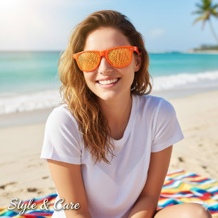 Custom Orange Retro Sunglasses – Adult Party Favou