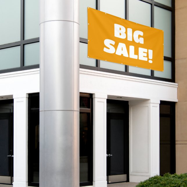Custom Orange SALE Banner (Outside Building)