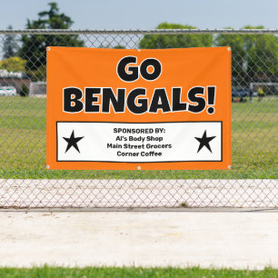 Custom Orange Sports Team Banner