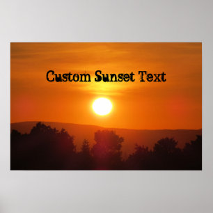 Custom Orange Sunset Poster