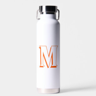 Custom Orange Superhero Monogram Coffee Tea Milk Water Bottle