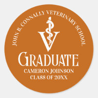 Custom Orange Veterinary School Graduation Party