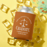 Custom Orange White Law School Graduation Party