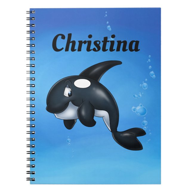 Custom Orca Whale Notebook (Front)