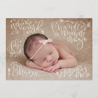 Custom Order - Birth Announcement
