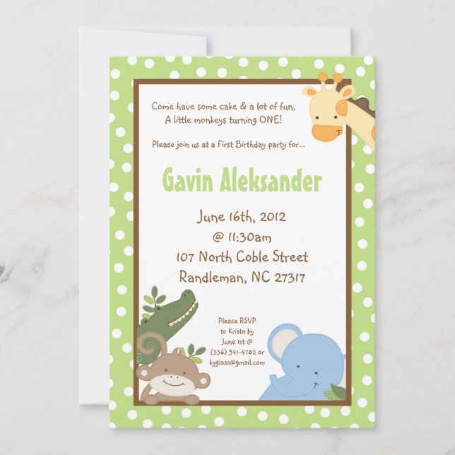 Custom Order - Krista Glass Invitation (Front)