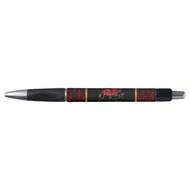 Custom Order Makeup Artist with Leopard & Red Lips Pen (Front)