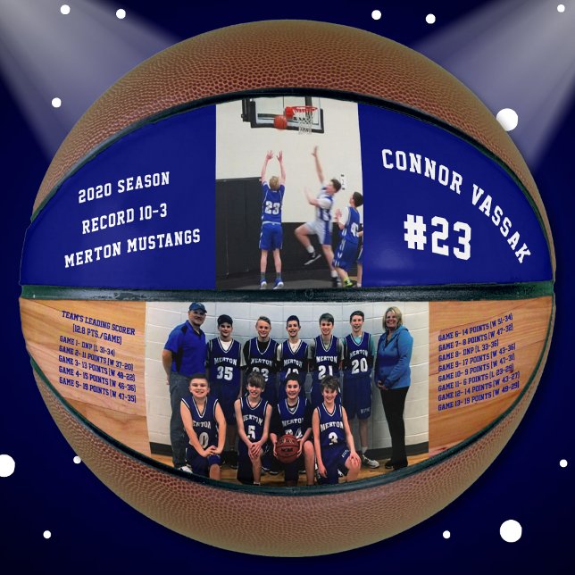 Custom Order Player, Coach Custom Photo Basketball (Basketball for Seniors. Senior night gifts for basketball. Personalized Basketball Team Gifts. Ball.)
