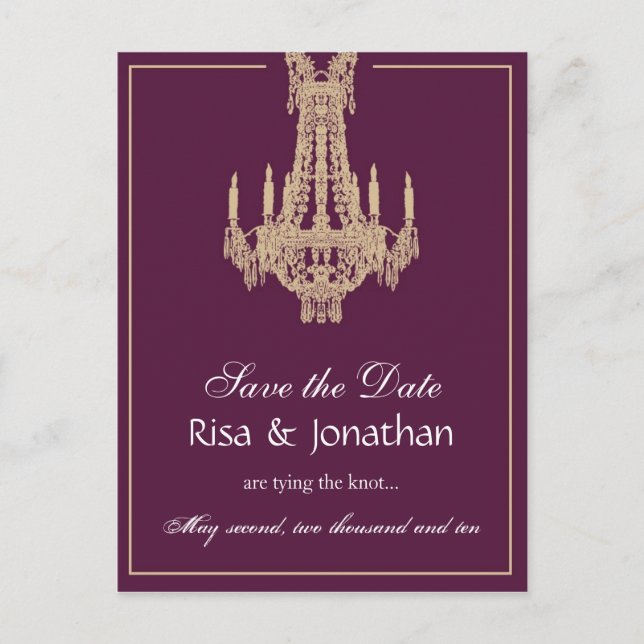 Custom order - Save the Date Announcement Postcard (Front)