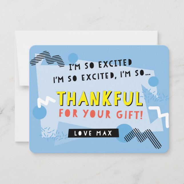 CUSTOM ORDER thank you saved by the bell Card (Front)