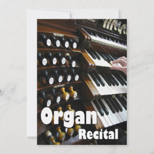 Custom Organ Recital Invitation   Pipe Organ