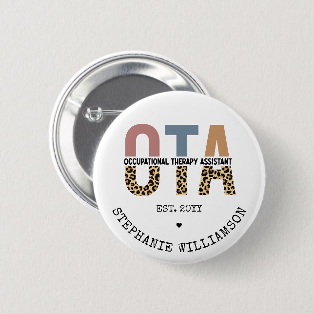 Custom OTA Occupational Therapy Assistant Gifts 2 Inch Round Button (Front & Back)