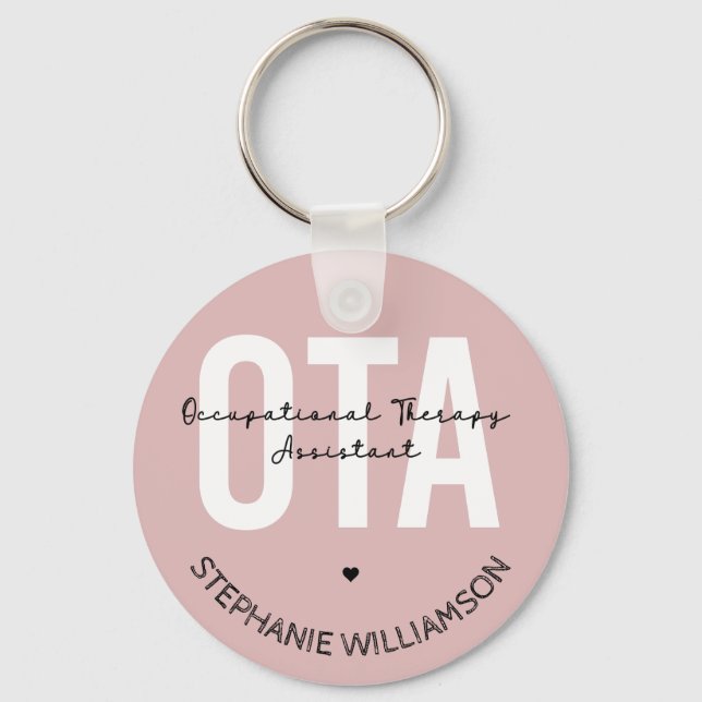 Custom OTA Occupational Therapy Assistant Gifts Keychain (Front)
