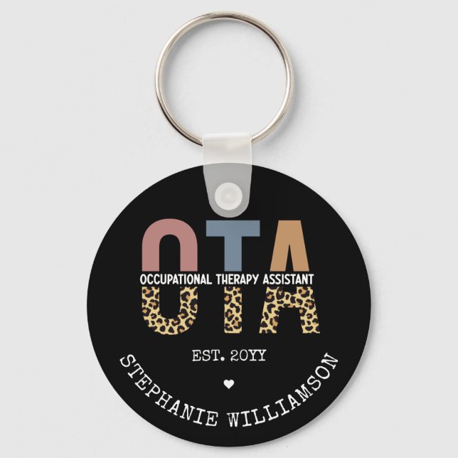 Custom OTA Occupational Therapy Assistant Gifts Keychain (Front)