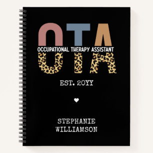 Custom OTA Occupational Therapy Assistant Gifts Notebook