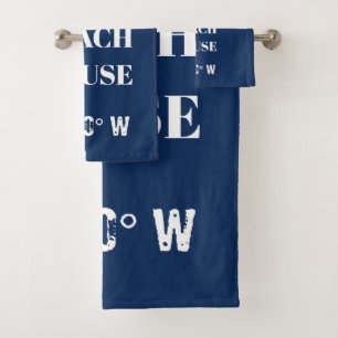 Custom Our Beach House Coordinates Bath Towel Set