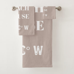 Custom Our Beach House Coordinates Bath Towel Set