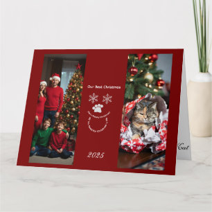 Custom Our Best Christmas ,Cat Photo Card