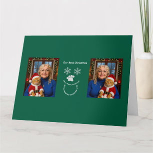 Custom Our Best Christmas ,Cat Photo Card