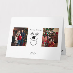 Custom Our Best Christmas ,Cat Photo Card