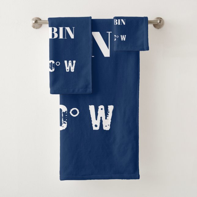 Custom Our Cabin Coordinates Bath Towel Set (Insitu)