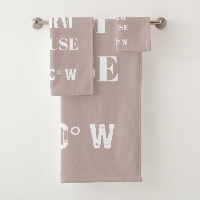 Custom Our Farm House Coordinates  Bath Towel Set (Insitu)